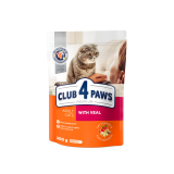 Club 4 Paws "Vasikalihaga" täissööt täiskasvanud kassidele 300 g.